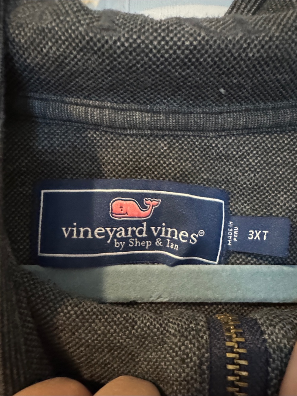 Vineyard Vines Big and Tall Quarter Zip - Picture 4 of 5